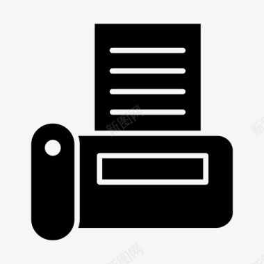 传真文件办公室图标图标