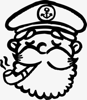 船长手绘航海图标图标
