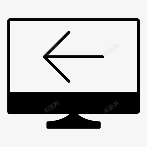 上一个文件返回左箭头图标svg_新图网 https://ixintu.com 上一个图像 上一个文件 左箭头 计算机屏幕 返回