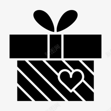 爱的礼物礼物节日图标图标