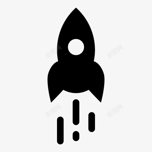 助推快速火箭图标svg_新图网 https://ixintu.com 助推 启动 基本工具 太空 快速 火箭