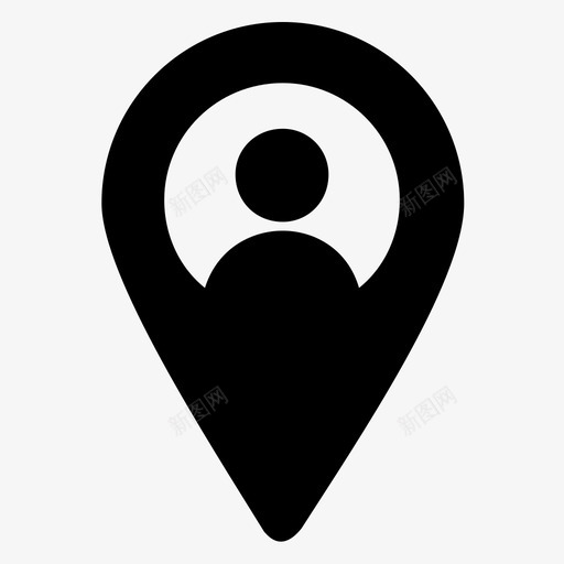 用户位置定位器图标svg_新图网 https://ixintu.com pin 位置 地图位置 地图和位置 定位器 用户