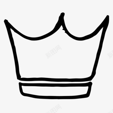皇冠日冕手绘图标图标