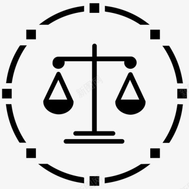 法律平衡量表商法图标图标