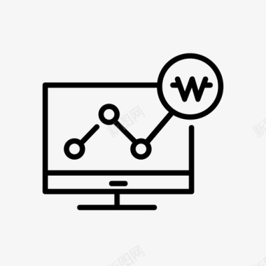 电脑图表钱图标图标