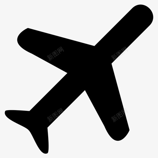 飞机出发飞行图标svg_新图网 https://ixintu.com 出发 地图和位置 运输 飞机 飞行