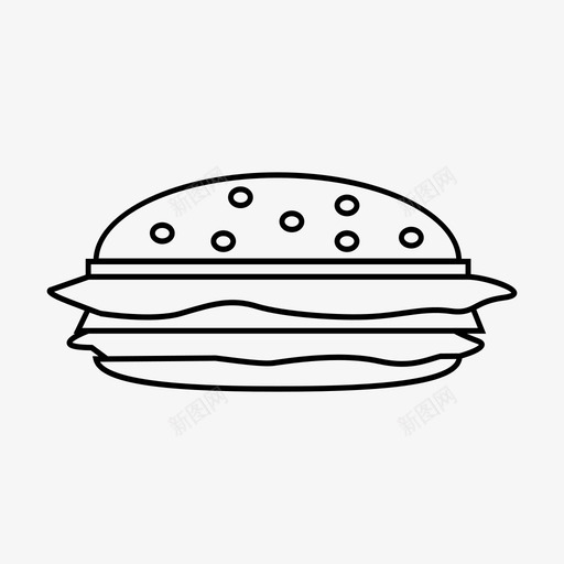 汉堡美味吃图标svg_新图网 https://ixintu.com 吃 汉堡 美味 食物和饮料