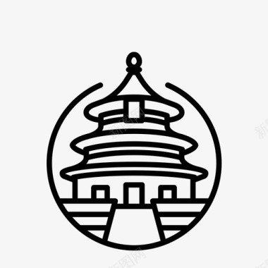 北京建筑中国图标图标