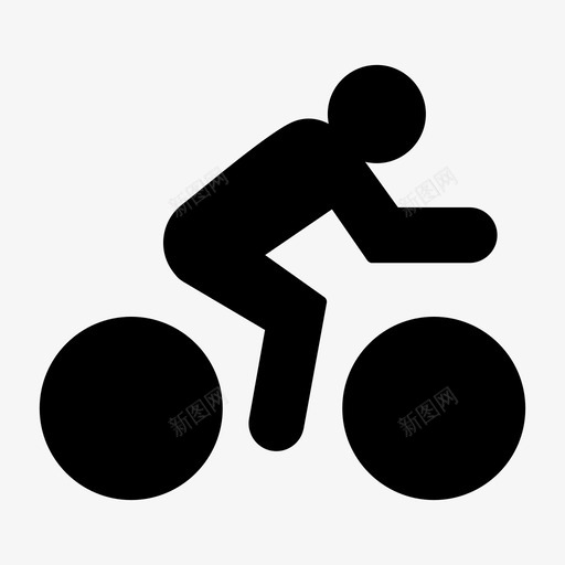 骑自行车健康比赛图标svg_新图网 https://ixintu.com 健康 比赛 运动 骑自行车