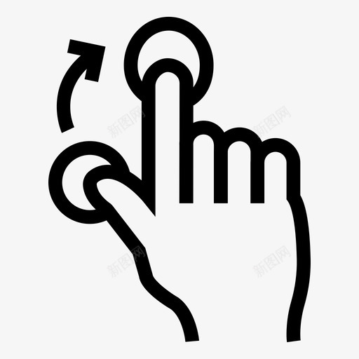 双双表手指图标svg_新图网 https://ixintu.com 双 双表 工具 手势 手势线图标 手指