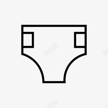 内裤衣服尿布图标图标