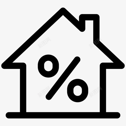 房屋销售百分比房地产行第三卷图标svg_新图网 https://ixintu.com 房地产行第三卷 房屋销售 百分比