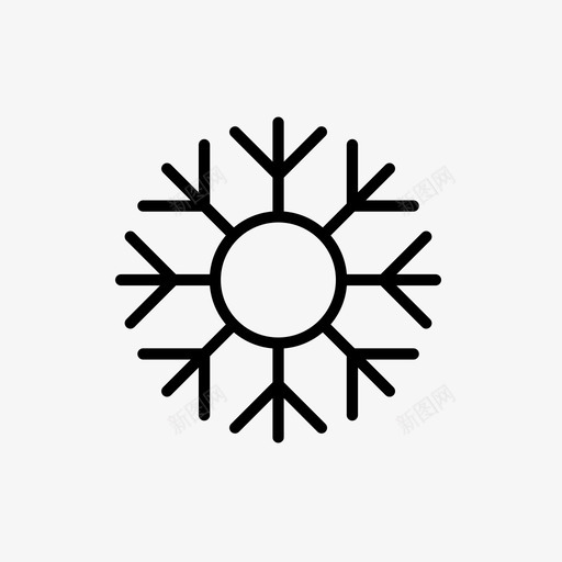 雪花寒冷冬天图标svg_新图网 https://ixintu.com 冬天 圣诞节 寒冷 雪花