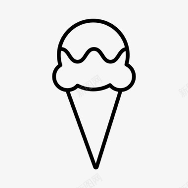 冰淇淋蛋卷糖果图标图标