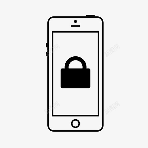 手机锁锁定安全图标svg_新图网 https://ixintu.com 安全 手机锁 锁定 随机