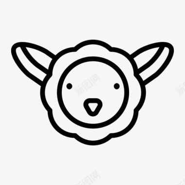 羊羔动物母羊图标图标