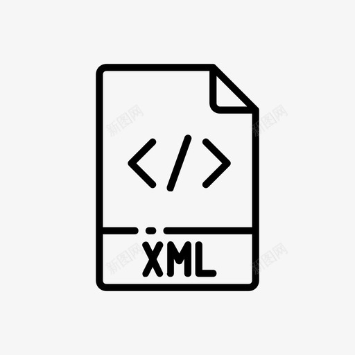 xml文档扩展名图标svg_新图网 https://ixintu.com xml 名称 扩展名 文件 文件名大纲视图2 文档