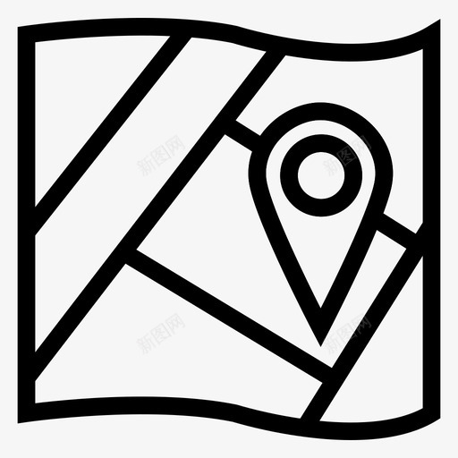 地图导航大头针图标svg_新图网 https://ixintu.com 地图 地图和导航线图标 大头针 导航 指针 旅行