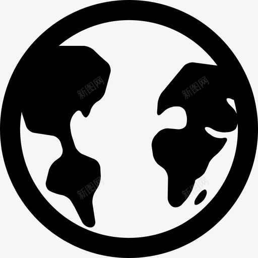地理地球仪免费用户界面线性图标svg_新图网 https://ixintu.com 免费用户界面 地理地球仪 线性