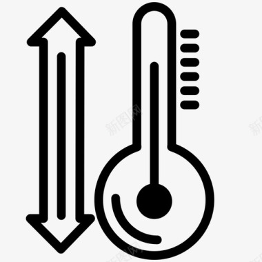 温度计冷测量图标图标