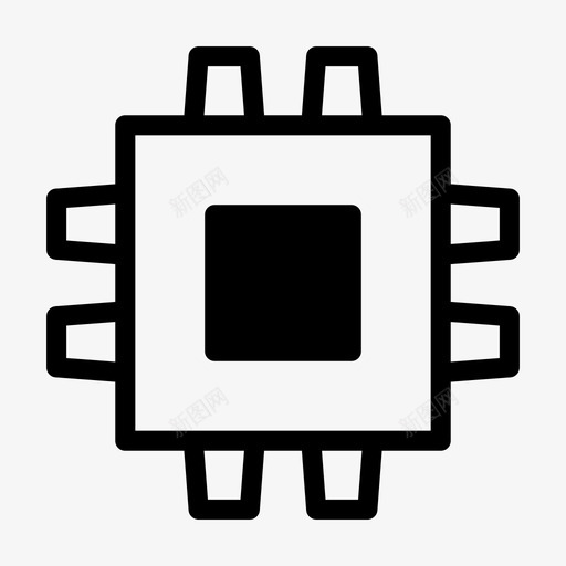微芯片电路计算机芯片图标svg_新图网 https://ixintu.com 微芯片 电子芯片 电路 计算机芯片 集成电路