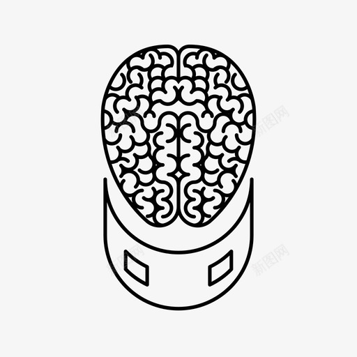 人工智能自动化大脑图标svg_新图网 https://ixintu.com 人工智能 大脑 大脑人工智能 护目镜 自动化
