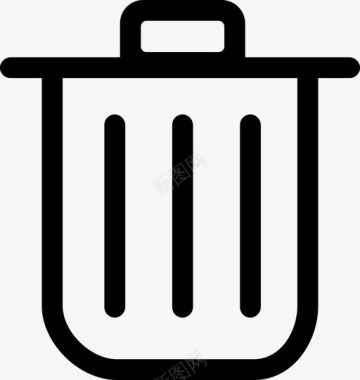 垃圾桶回收站用户界面图标图标