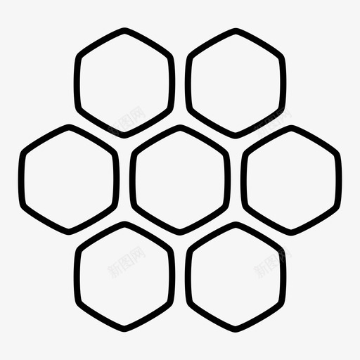 六角形格子养蜂场六边形图标svg_新图网 https://ixintu.com 六角形格子 六边形 养蜂场 瓷砖 蜂巢 蜂蜜