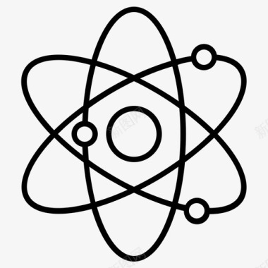 原子原子模型核科学图标图标