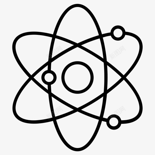原子原子模型核科学图标svg_新图网 https://ixintu.com 原子 原子模型 杂项线图标集 核科学 结构