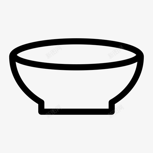 碗容器厨房用具图标svg_新图网 https://ixintu.com 厨房用具 容器 汤 碗