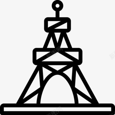 塔楼建筑埃菲尔铁塔图标图标