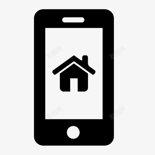 住房应用程序房地产智能手机图标svg_新图网 https://ixintu.com 住房应用程序 房地产 智能手机 移动应用程序