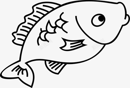 鱼钓鱼海鲜图标图标