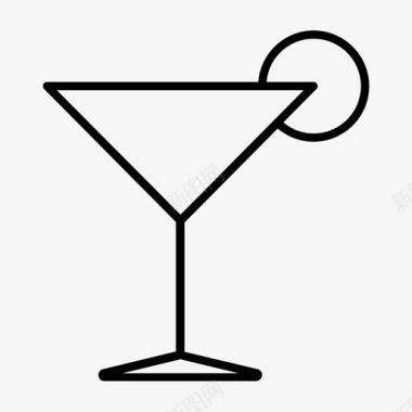 鸡尾酒杯酒吧饮料图标图标