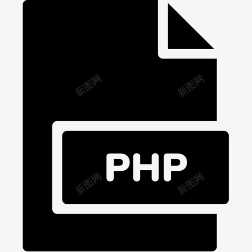 php文件扩展名格式图标svg_新图网 https://ixintu.com php文件 扩展名 文件格式glyph 格式 类型