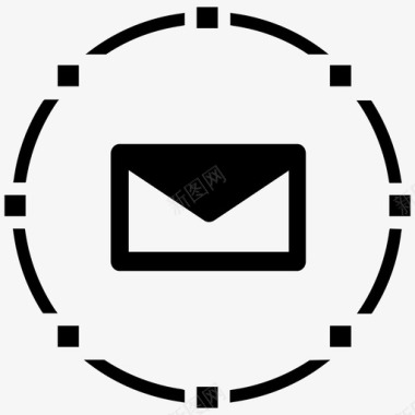 电子邮件营销联系人时事通讯图标图标