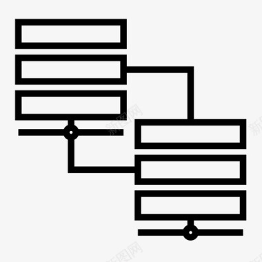 服务器连接数据库存储图标图标