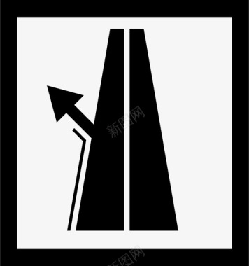 高速公路出口道路图标图标