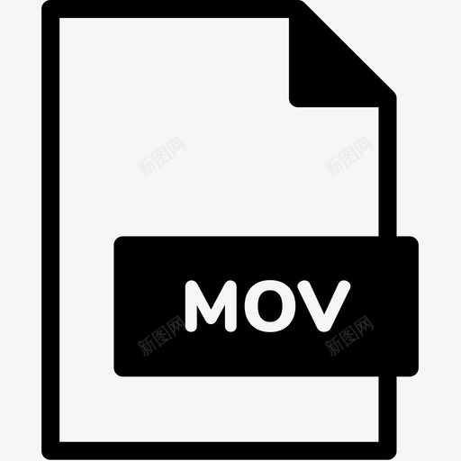 mov文件扩展名格式图标svg_新图网 https://ixintu.com mov文件 扩展名 文件格式混合 格式 类型