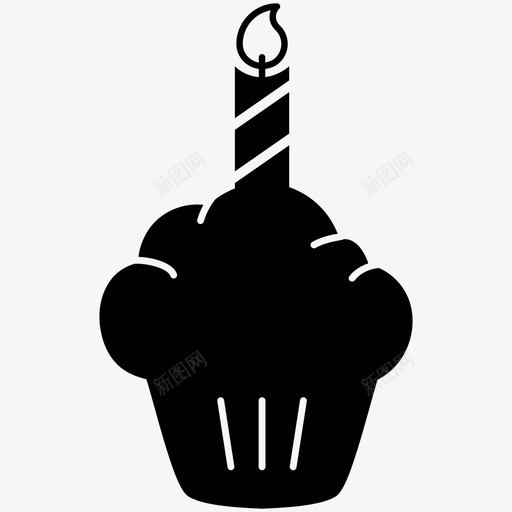 杯子蛋糕蜡烛甜点图标svg_新图网 https://ixintu.com 庆祝 杯子蛋糕 款待 甜点 蜡烛