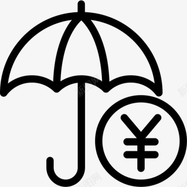 日元现金投资图标图标