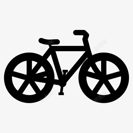 自行车自行车手轮子图标svg_新图网 https://ixintu.com 自行车 自行车手 轮子
