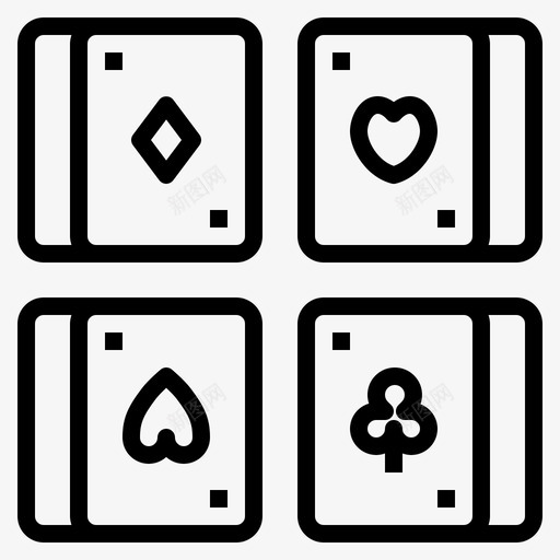 纸牌游戏爱好玩图标svg_新图网 https://ixintu.com 扑克 爱好 玩 纸牌游戏