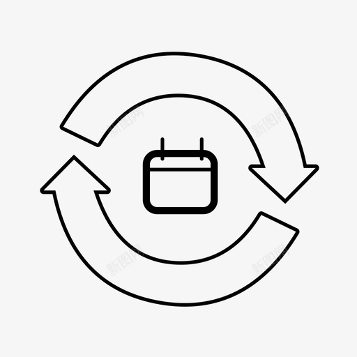 定期事件重复事件每月图标svg_新图网 https://ixintu.com 付款 定时 定期事件 每周 每月 重复事件
