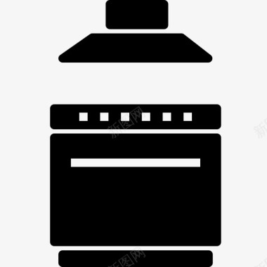 厨房炉灶油烟机煤气炉图标图标