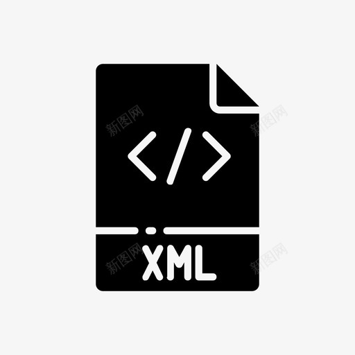 xml文档扩展名图标svg_新图网 https://ixintu.com xml 名称 扩展名 文件 文件格式ver4a 文档