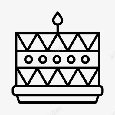 生日蛋糕庆祝洗礼图标图标
