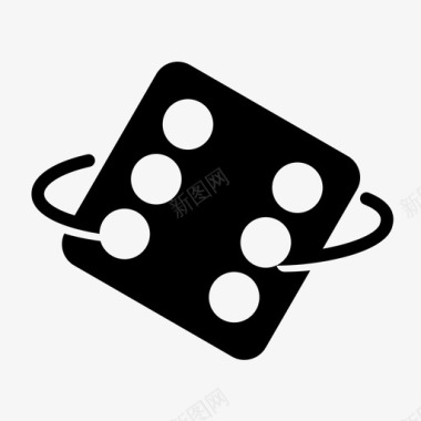 掷骰子六赌场赌博图标图标