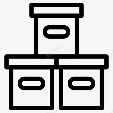 桶盒子容器图标图标